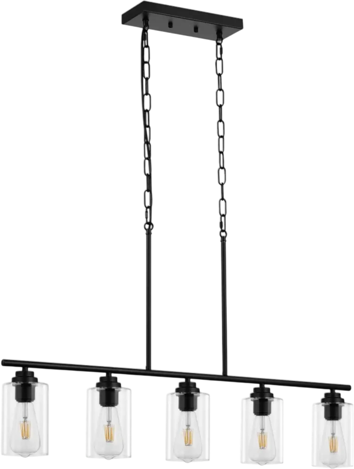 Vevor Pendant Light 5-Light Kitchen Island Adjustable Dining Room Light Fixture New
