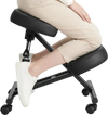 VEVOR Ergonomic Kneeling Chair with Wheels, Mobile X-Shaped Posture Knee Chair with Adjustable Height & Thick Foam Cushions, Natural Relief for Neck or Back Pain for Home, Office or Meditation, Black