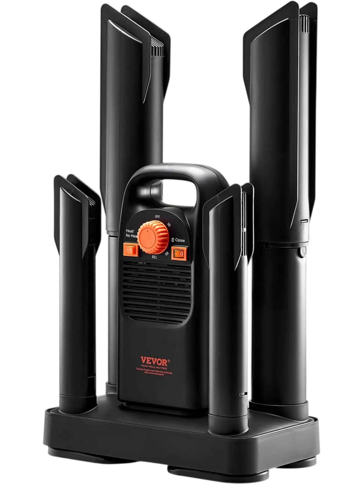 Vevor Boot Dryer 4-Tube Quick-Drying Timer Black Orange New
