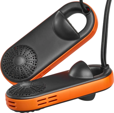 VEVOR Portable Shoe Dryer, Electric Boot Dryer, Deodorized Boot Warmers/Dryer with Quick & Even Drying for Cotton Slippers, Snow Boots, Leather Shoes, Canvas Shoes, Socks, Black & Orange