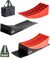 VEVOR Camper Levelers, 2 Pcs RV Leveling Blocks, up to 8818.5lbs Camper Wheel Chocks, Max. 4" Leveling Height Heavy Duty Curved Levelers, RV Camper Leveler Kit with Anti-Slip Mat Carrying Bag Level