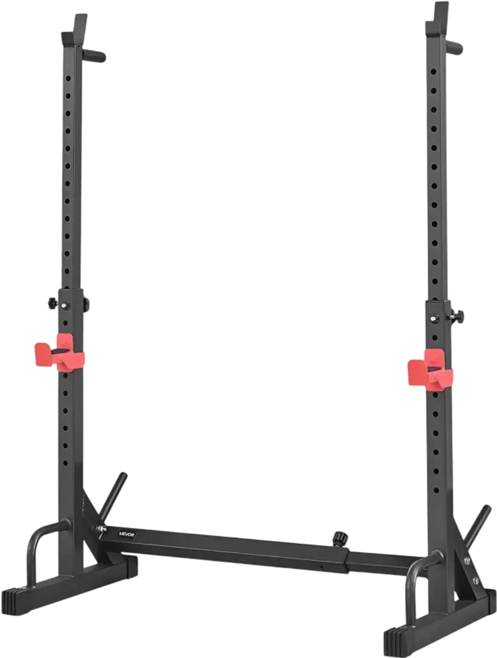 VEVOR Power Cage Squat Rack, Home Gym Power Rack with Adjustable Height & Width, 550LBS Strength Training Workout Equipment with Barbell Storage Racks & J-Hooks for Bench Press, Squat, Weight Lifting