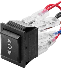 VEVOR Rocker Switch, 6 Pin Momentary DPDT Rocker Switch, 3-Position (ON)-Off-(ON) Polarity Reversing Switch AC 250V/16A 125V/ 20A for Auto Car Boat Household Appliances