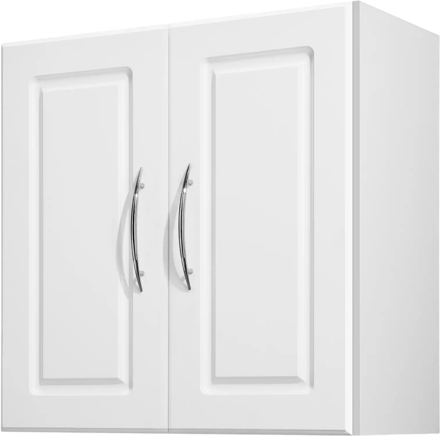 Vevor Wall Cabinet 2-Tier Wall Mounted Laundry Storage Cabinet White New
