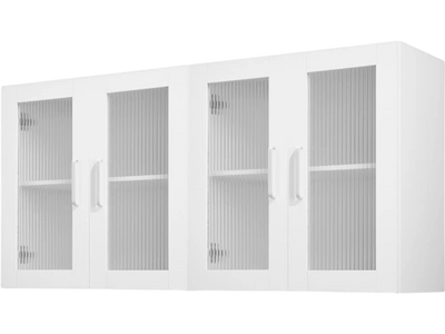 Vevor Wall Cabinet 2-Tier Laundry Room Storage Cabinet Set of 2 48