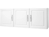 VEVOR Laundry Room Wall Cabinet, 2-Tier Wall Mounted Hanging Cabinet with 3 Doors, Cupboard Organizer with Adjustable Shelf, for Kitchen, Garage, Laundry, 12.44 x 54 x 20.31 in (D x W x H), White