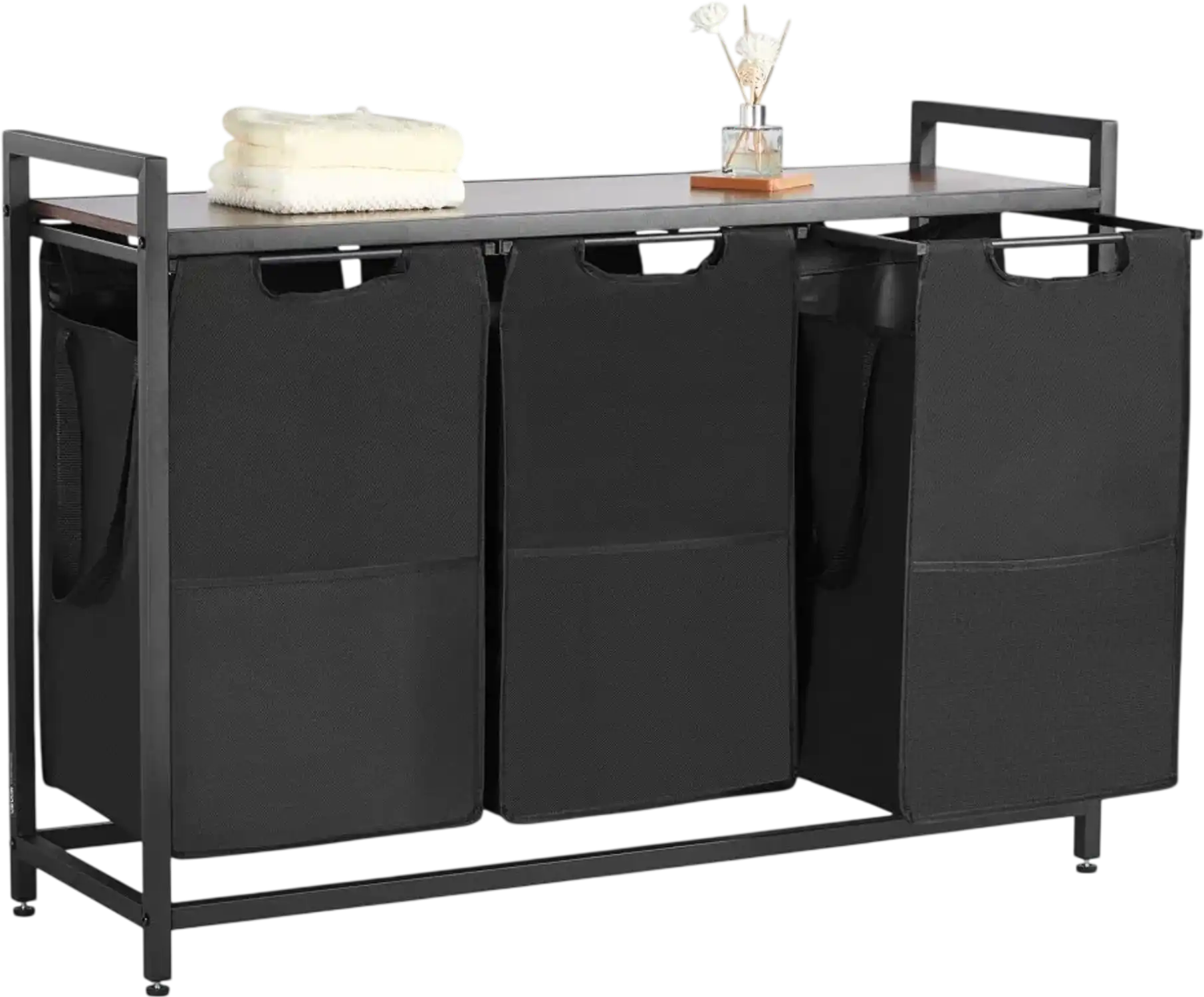 Vevor Laundry Sorter 3-Section Hamper with Table Top New