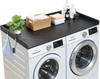 VEVOR Washer Dryer Countertop, 54 x 27.5 in Marble Washer and Dryer Topper with Edge & 2 Hooks, Water-Resistant Laundry Machine Topper for Laundry Closet Pantry Counter Organization and Storage, Black