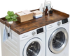 VEVOR Washer Dryer Countertop, 54 x 27.5 in Wooden Washer and Dryer Topper with Edge & 2 Hooks, Water-Resistant Laundry Machine Topper for Laundry Closet Pantry Counter Organization and Storage, Brown