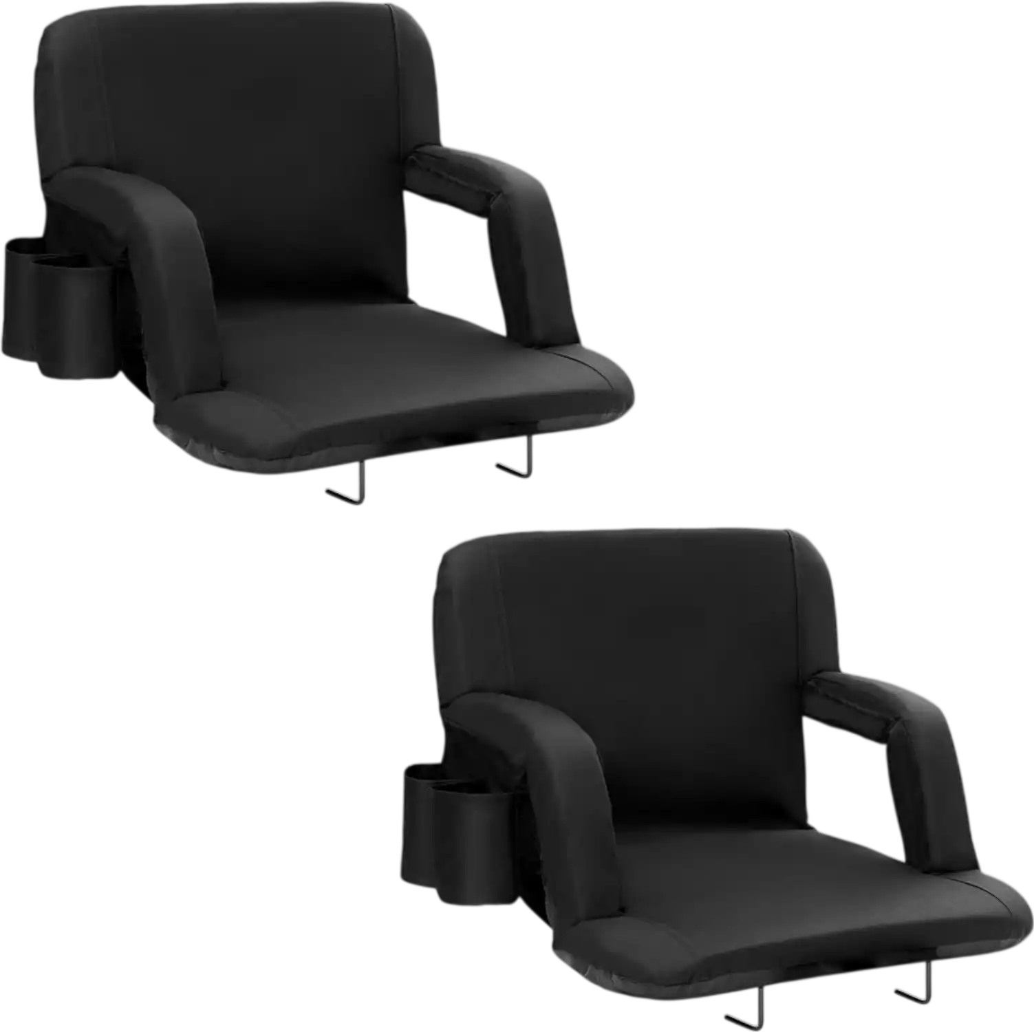 Vevor Stadium Seat Portable Reclining Bleacher Chair with Back Support 2 Set New