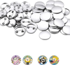VEVOR Button Maker Supplies 200 Sets 0.98 in / 25 mm Pin Back Button Parts, with Metal Backs, Metal Shells, Clear Mylar Films, and Blank Circle Papers, for Home DIY, School Events, and Custom Studio