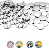 VEVOR Button Maker Supplies 200 Sets 1.26 in / 32 mm Pin Back Button Parts, with Metal Backs, Metal Shells, Clear Mylar Films, and Blank Circle Papers, for Home DIY, School Events, and Custom Studio