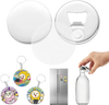 VEVOR Button Maker Supplies 50 Sets 2.28 in / 58 mm Refrigerator Magnets, Bottle Openers, and Keychains Button Parts with Backs, Shells, Clear Mylar Films, and Blank Circle Papers, for Home DIY