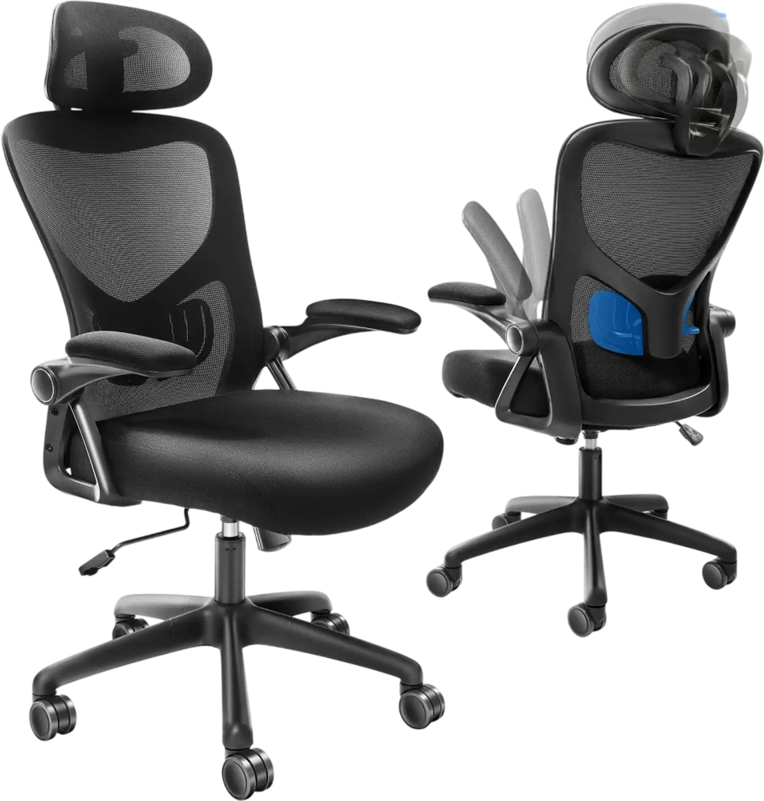 Vevor Office Chair Adjustable Lumbar Support High Back Ergonomic Desk Chair with Headrest New