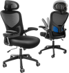 VEVOR Office Chair with Adjustable Lumbar Support, High Back Ergonomic Desk Chair with Adjustable Headrest, Ergonomic Office Chair Backrest with 2D Armrest, Computer Chair for Home, Office