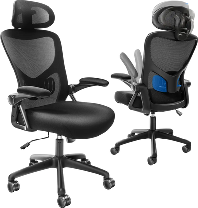 Vevor Office Chair Adjustable Lumbar Support High Back Ergonomic Desk Chair with Headrest New