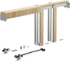 VEVOR Pocket Door Frame Kit, for 24-30 in Wide 80 in High Door, Pocket Door Kit with Two-Way Soft Close Mechanism, Slide Smoothly Quietly, Easy to Install, Wood and Galvanized Steel, for Living Room