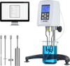 VEVOR Digital Rotary Viscometer, 10-100,000 mPa.s(cP), ±2% Accuracy, 100-240V Digital Rotational Viscosity Meter with 4 Rotors and Temperature Probe, LCD Display, Lab Viscometer for Fluid Testing