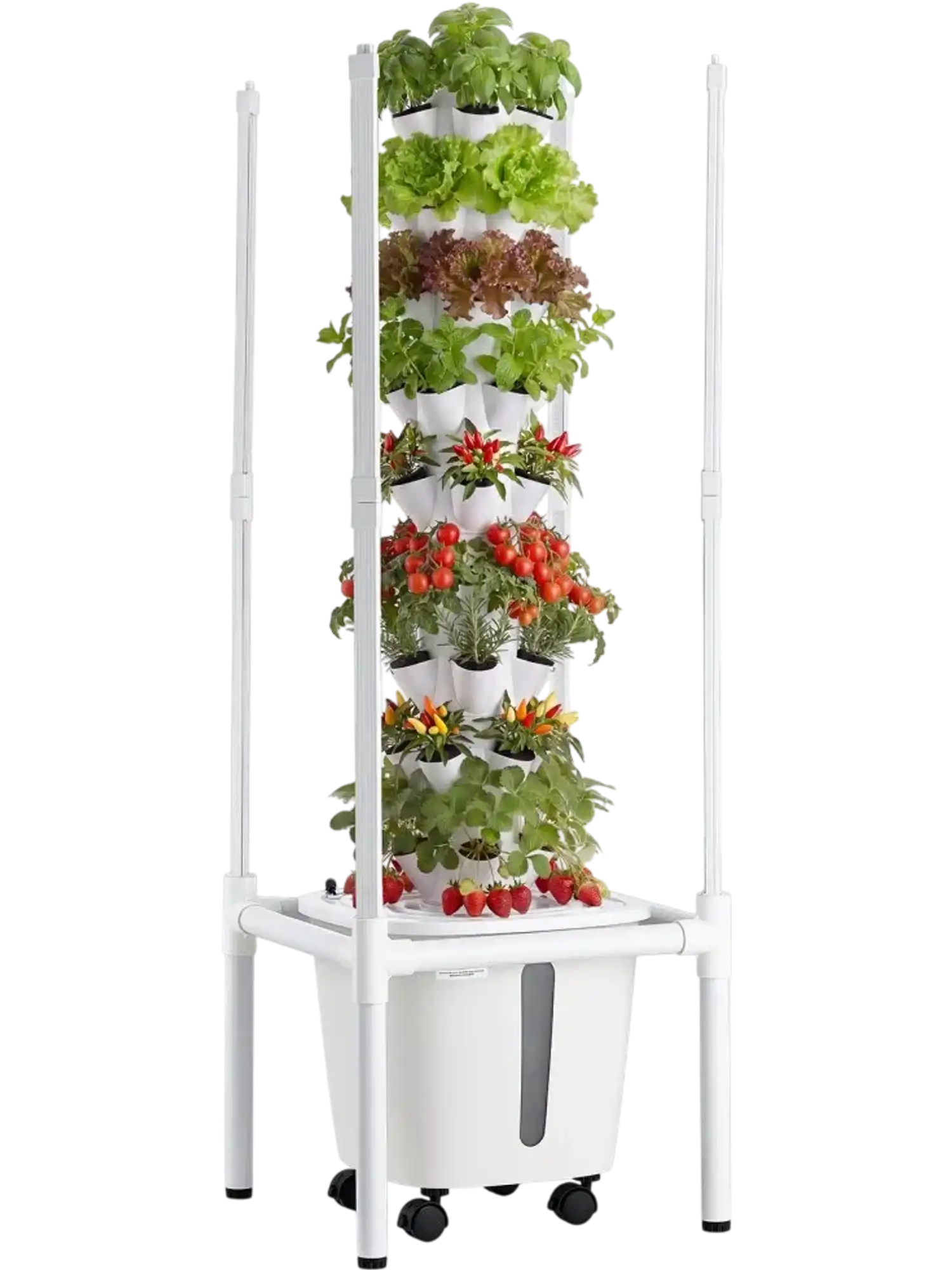 Vevor Hydroponic Tower 45-Pod 9-Tier Indoor Garden Growing System with LED Grow Light New