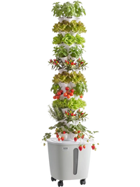 VEVOR Hydroponic Tower, 50 Pods 10 Tiers Hydroponics Growing System Kit with App Control & Casters, Vertical Home Garden with 20L Water Tank & Pump, Planter for Indoor Herbs, Fruits and Vegetables