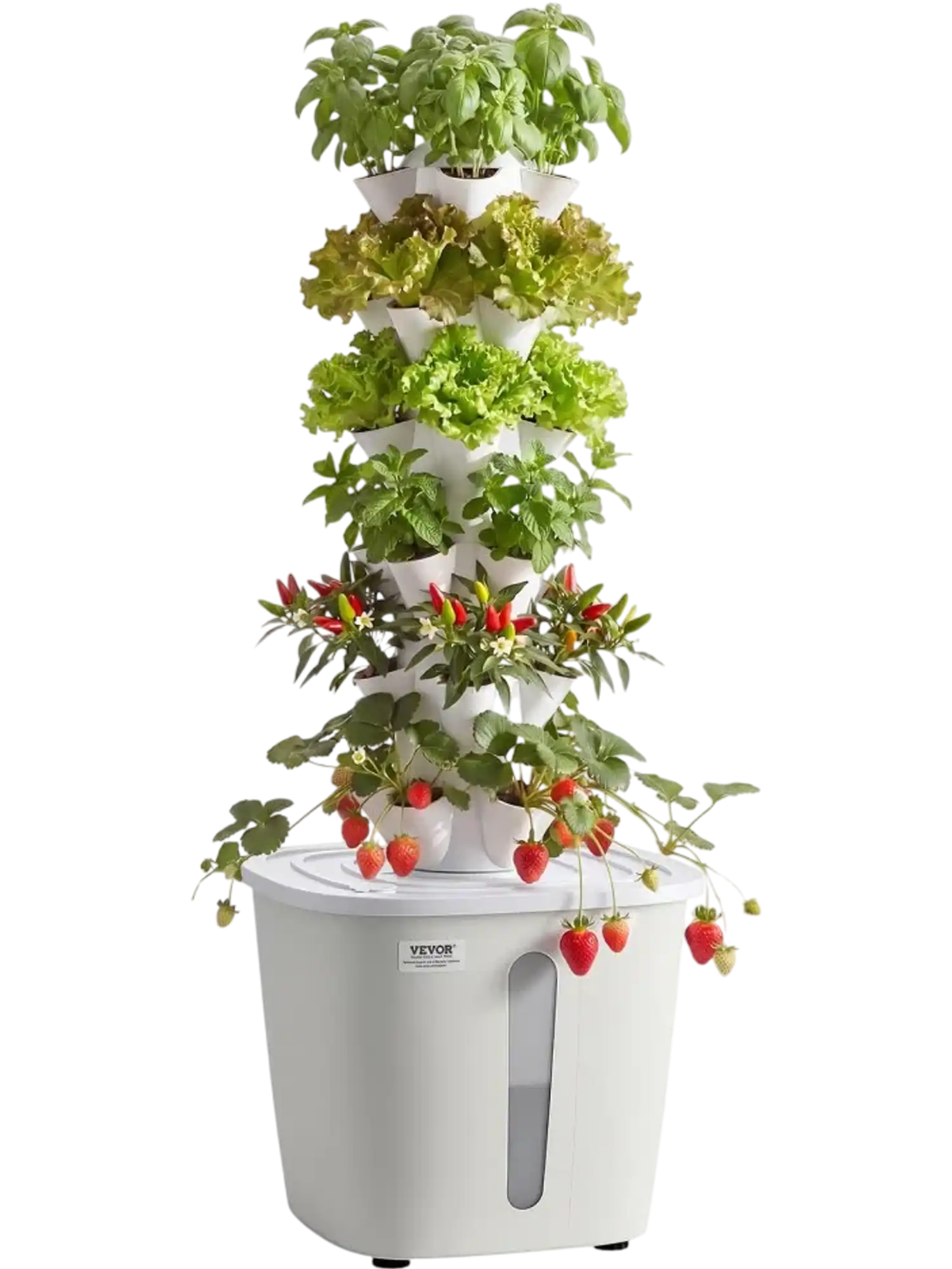Vevor Hydroponic Tower 30-Pod 6-Tier Indoor Growing System Kit with App Control New
