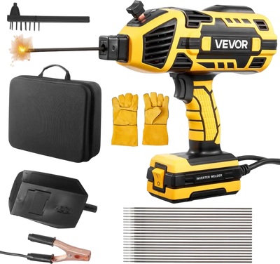 VEVOR Portable Handheld Welding Machine, 20-140A Portable ARC Welder with 5-Level Current Adjustment & IGBT Inverter, 110V Handheld Stick Welder with Hot Start Function Fit for 1/16