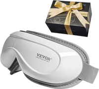 VEVOR Eye Massager with Heat, Heated Eye Massage Mask with 5 Modes and Bluetooth Music, 180° Foldable Eye Care Massager for Migraines, Eye Strain, Dark Circles, Ideal Gift for Mom/Dad, White