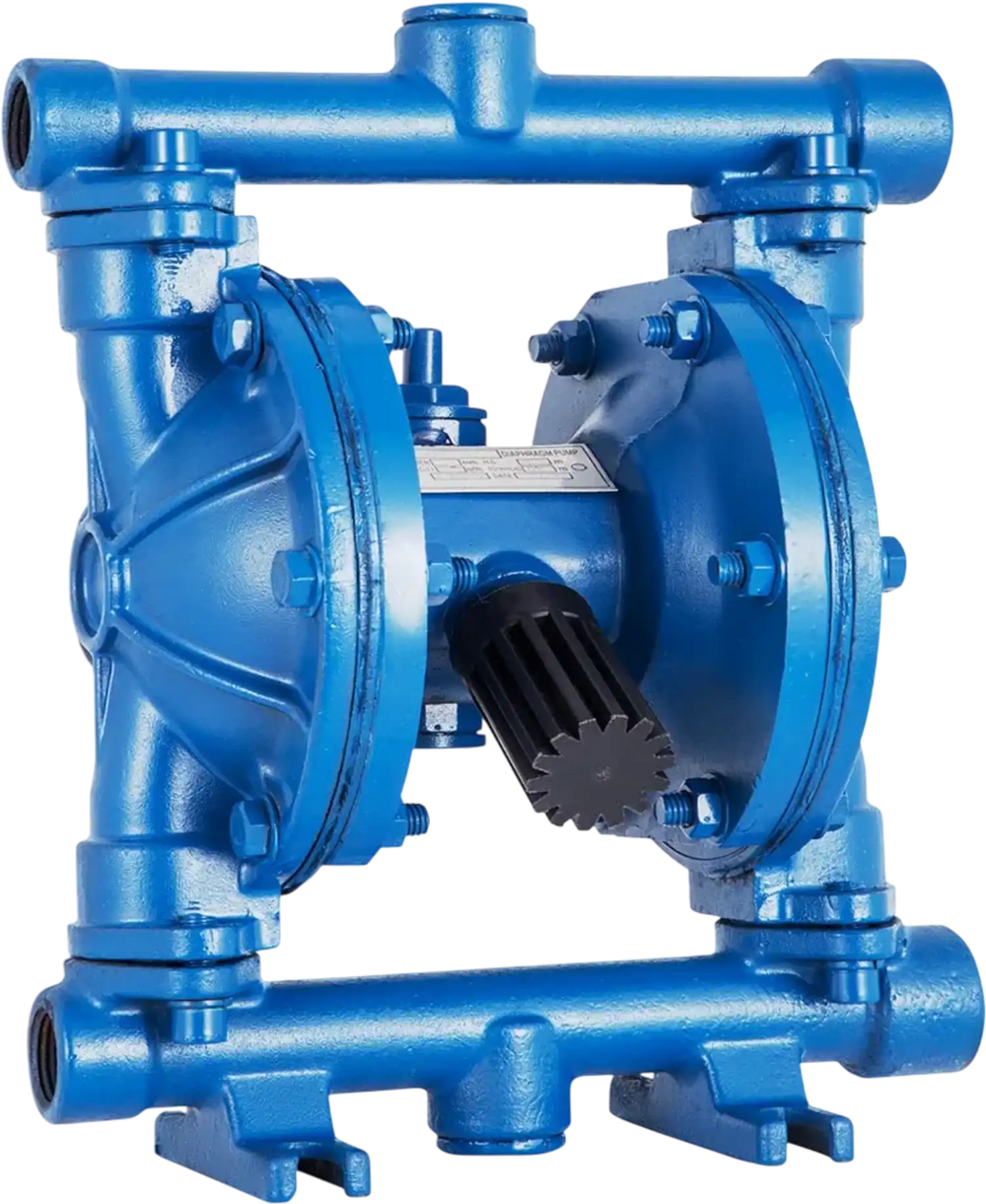 VEVOR Air-Operated Double Diaphragm Pump, 1/2 in Inlet & Outlet, Cast Iron Body, 3 GPM & Max 90 PSI, Nitrile Diaphragm Pneumatic Transfer Pump for Petroleum, Diesel, Oil & Low Viscosity Fluids