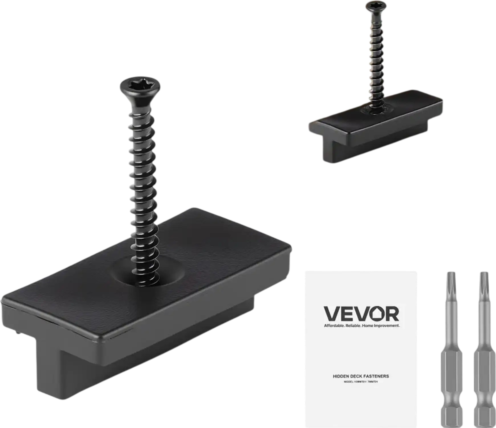 Vevor Hidden Deck Fasteners Composite Decking Clips 500 Pcs Black New