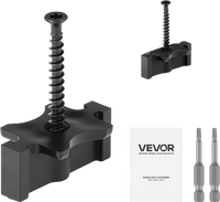 VEVOR 900PCS Hidden Deck Fasteners for Composite Decking Board, Universal Composite T Clips & Plastic Hidden Fasteners with Metal Screws,Polypropylene PP Clips Works with 0.26 inch Gaps, Black
