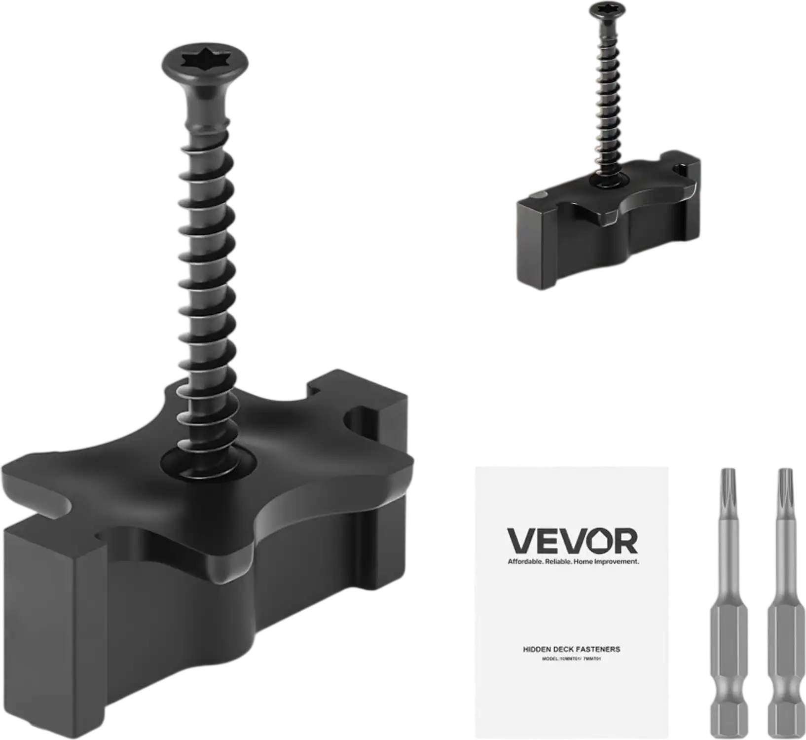 Vevor Deck Fasteners Hidden Composite Decking T Clips 90 Pcs Black New