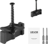 VEVOR 90PCS Hidden Deck Fasteners for Composite Decking Board, Universal Composite T Clips & Plastic Hidden Fasteners with Metal Screws,Polypropylene PP Clips Works with 0.26 inch Gaps, Black