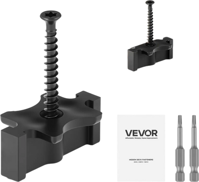 Vevor Deck Fasteners Hidden Composite Decking T Clips 90 Pcs Black New