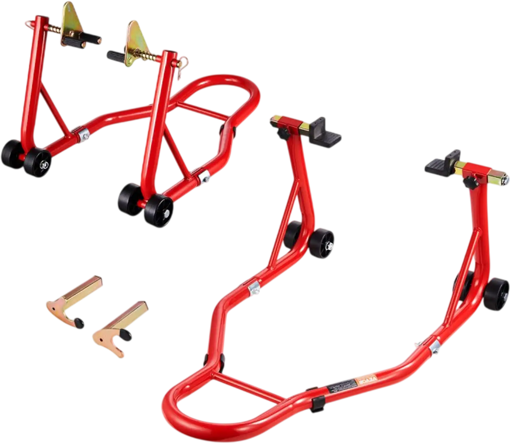 Vevor Motorcycle Stand Lift Front Rear Combo 850 lbs Red New