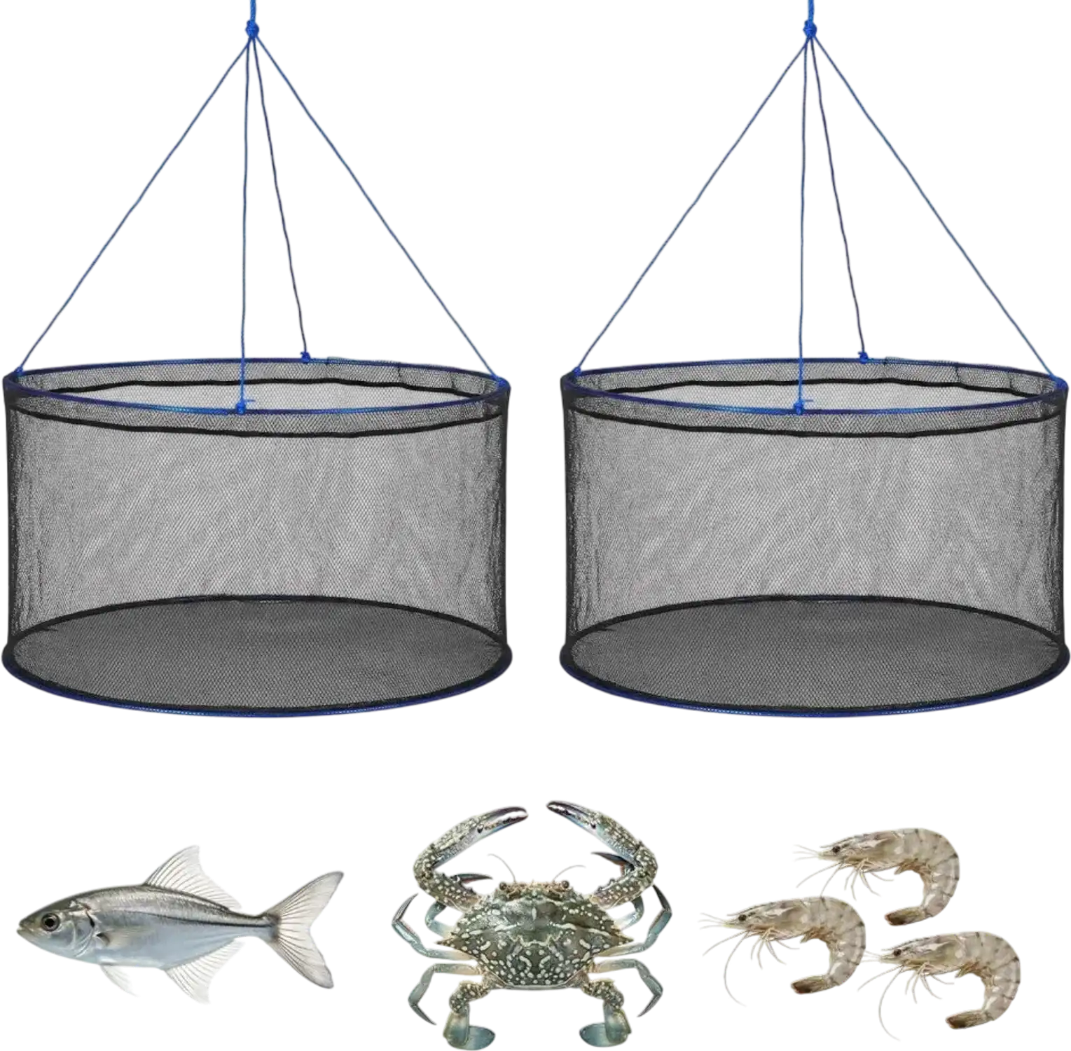 Vevor Fishing Net Foldable Landing Pier Drop Net with Rope and Storage Bag New