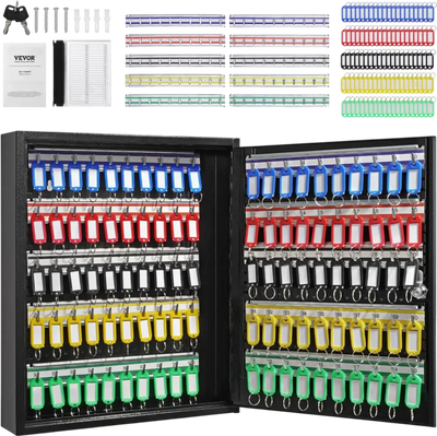Vevor Key Cabinet 100-Key Wall-Mount Security Lock Box New