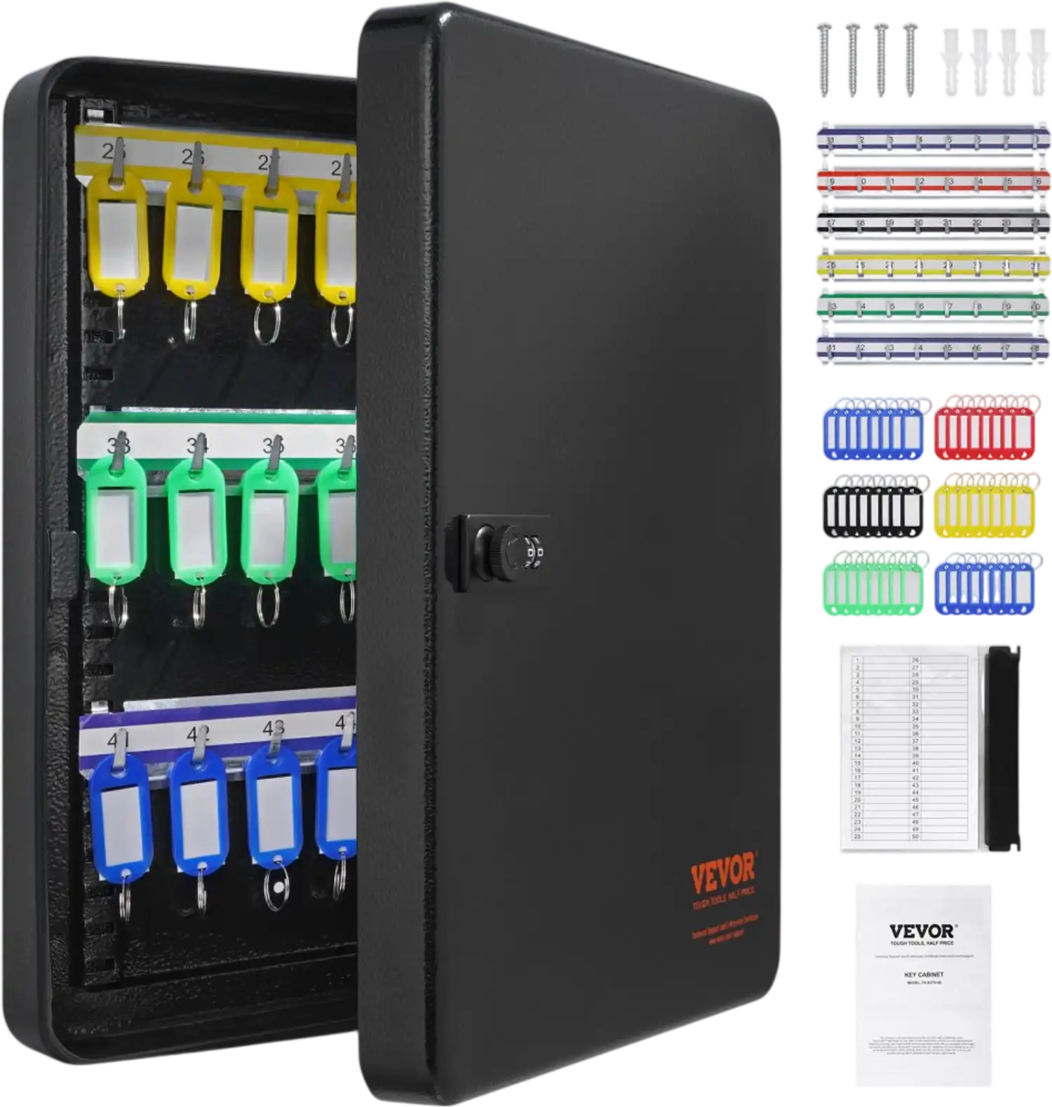 Vevor Key Cabinet 48-Key Combination Lock Security Storage Box New
