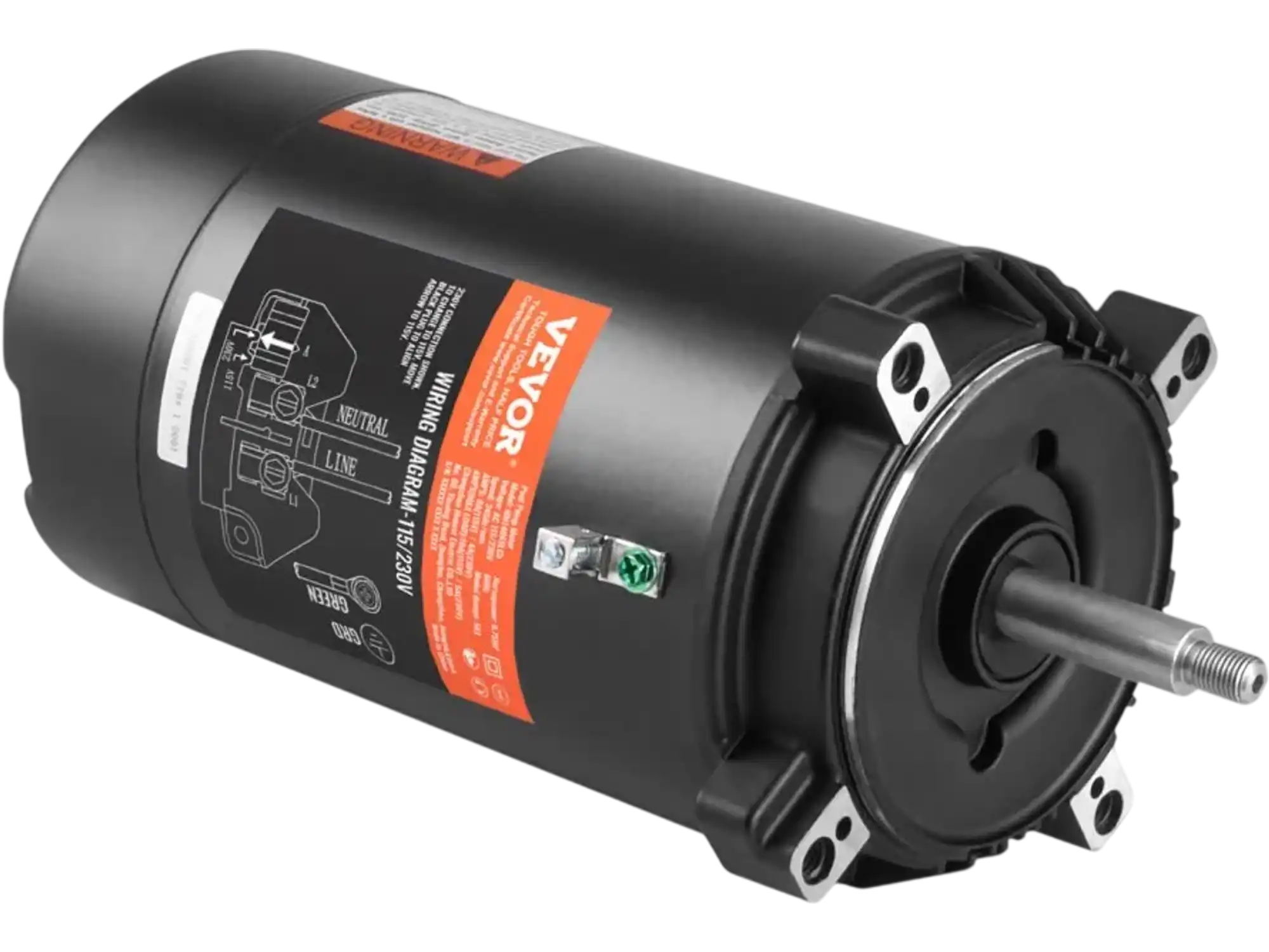 Vevor Pool Pump Motor 0.75 HP 56J Frame 115/230V 3450 RPM Replacement Motor New
