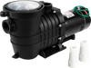 VEVOR 1HP Swimming Pool Pump, Dual Voltage 110V/220V, Circulates 5544GPH for Efficient Water Movement Above Pools, Includes Strainer Basket & Two 1-1/2'' NPT Connectors