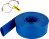 VEVOR Discharge Hose, 2" x 105', PVC Fabric Lay Flat Hose, Heavy Duty Backwash Drain Hose with Clamps, Weather-proof & Burst-proof, Ideal for Swimming Pool & Water Transfer, Blue