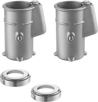 VEVOR Pool Handrail Anchor Kit 2 Pack 316 Stainless Steel for In-ground, Pool Ladder Anchors and Escutcheon Fits 1-7/8 in OD Rail, Secure Fit, Heavy-Duty Mount Set for Hard Concrete, Silver