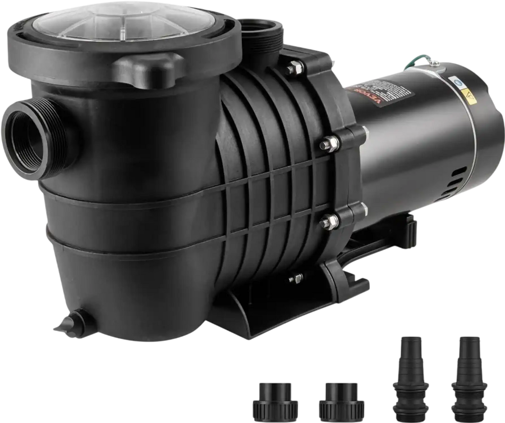 VEVOR Above Ground Pool Pump, 1HP, 80 GPM Max. Flow Single Speed Swimming Pool Pump, 110V/240V 3450RPM 34.4ft Max. Head Pool Pump with Filter Basket, for Above Ground Pools Hot Tubs Spas