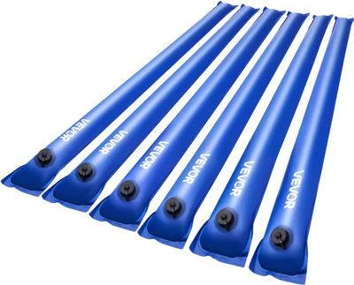Vevor Pool Cover Water Bags Single-Chamber Winter Cover Tubes 6-Pack 4' Blue New