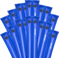 VEVOR Pool Cover Water Bags, 12 Packs 8 Ft, Double Chamber Pool Cover Water Tubes, 0.4mm Thick PVC Bags Weights with Leakproof Screw Cap, for Inground Swimming-Pool Covers Winter Closing, Blue