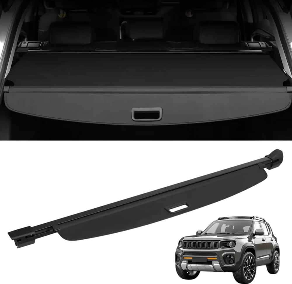 VEVOR Retractable Cargo Cover, Upgraded Waterproof Trunk Cover Security Shield Shade for Jeep Grand Cherokee 2 Row 2022-2025 5-Seater, UV Proof Rear Trunk Cover Aluminum Alloy & PVC Leather Texture
