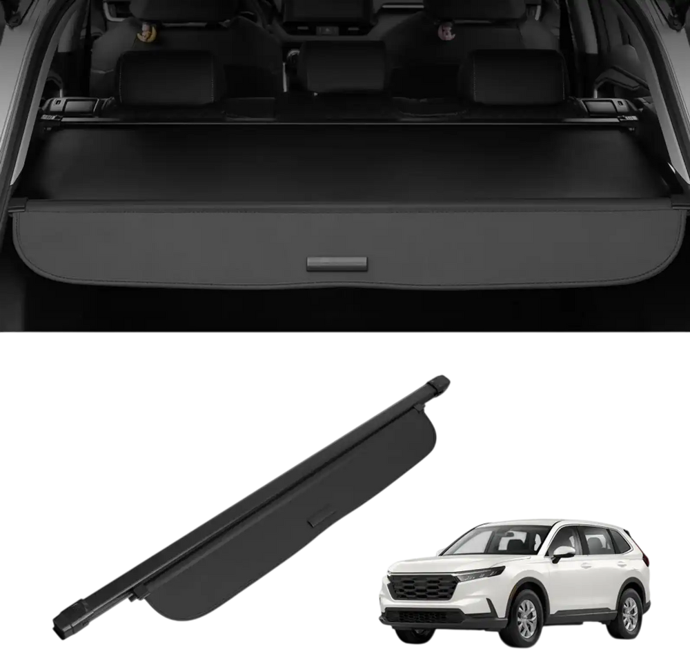 VEVOR Retractable Cargo Cover for Honda, Upgraded Waterproof Trunk Cover Security Shield Shade for Honda CRV 2023-2025 5-Seater, UV Resistant Rear Trunk Cover with Aluminum Alloy & PVC Leather Texture
