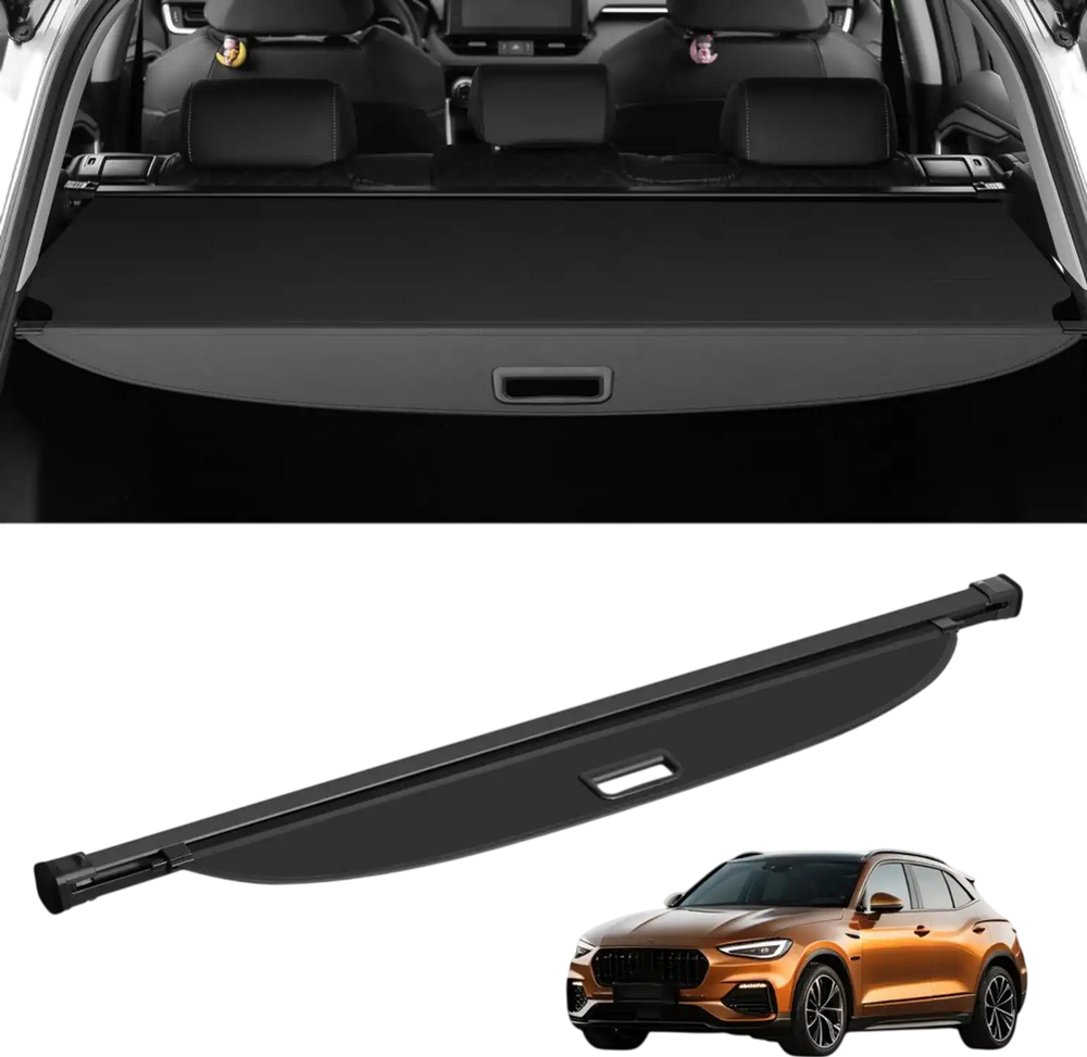 VEVOR Retractable Cargo Cover for Chevrolet, Waterproof Trunk Cover Security Shield Shade for GMC Terrain + Chevrolet Equinox 2018-2024 5-Seater, Rear Trunk Cover, Aluminum Alloy & PVC Leather Texture