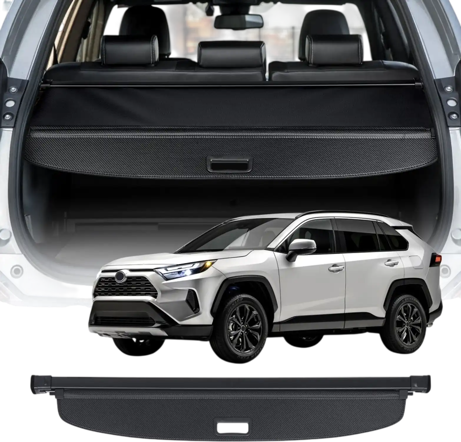 Vevor Cargo Cover Retractable Toyota RAV4 Trunk Privacy Shield for 2019-2025 5-Seater New