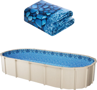 Vevor Above Ground Pool Liner 12' x 24' Oval Overlap for 48