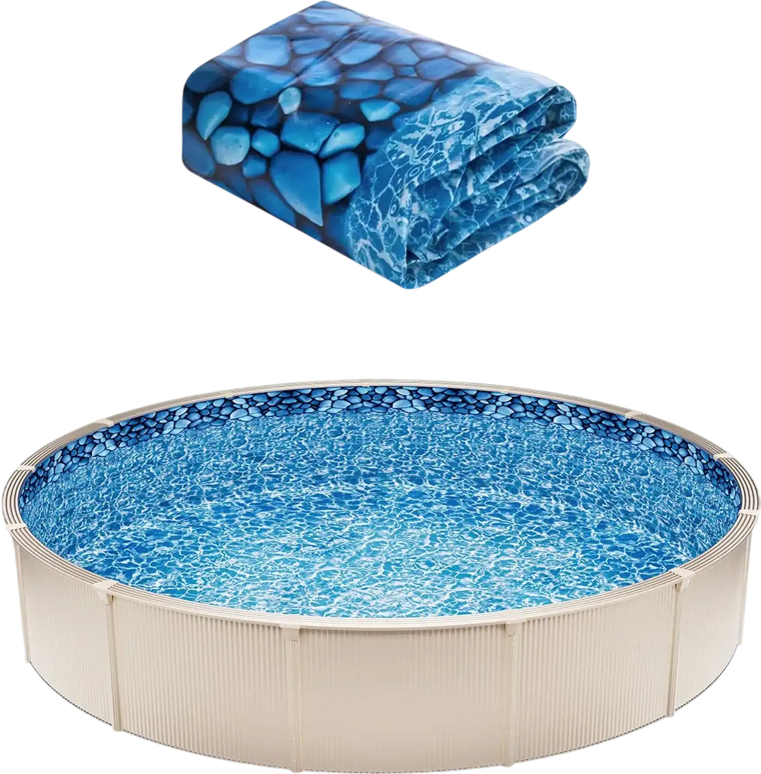 Vevor Above Ground Pool Liner 18' Round Overlap for 48